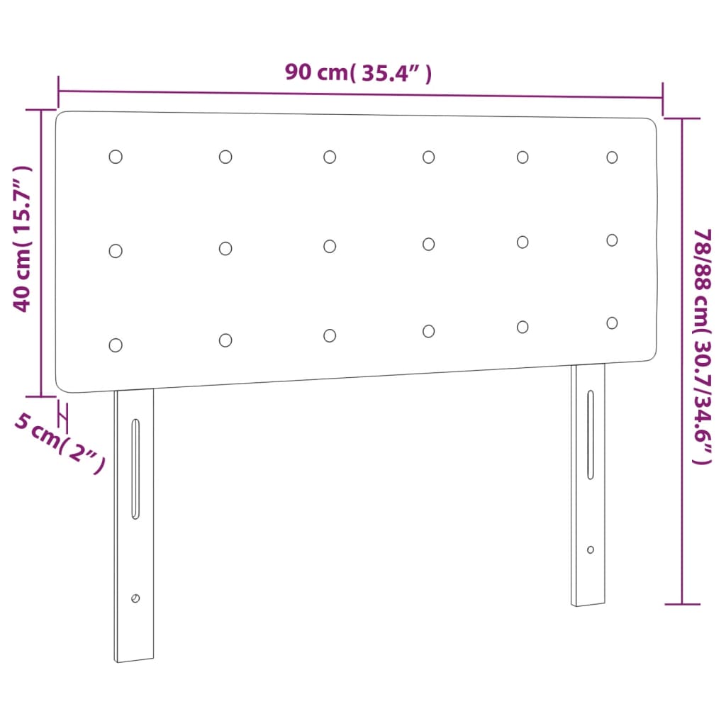 Cabeceira de cama veludo 90x5x78/88 cm azul-escuro