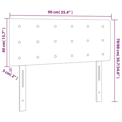 Cabeceira de cama veludo 90x5x78/88 cm azul-escuro