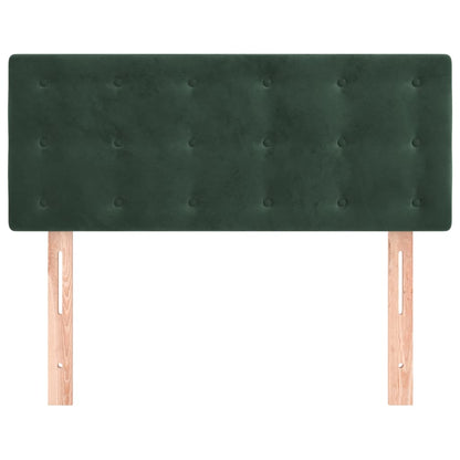 Cabeceira de cama veludo 100x5x78/88 cm verde-escuro