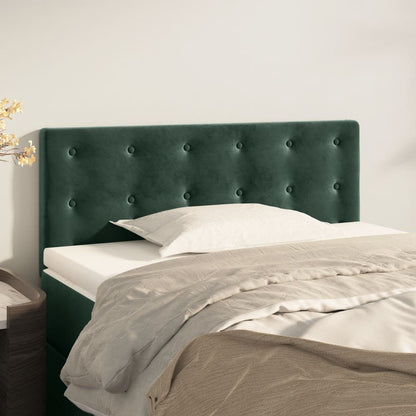 Cabeceira de cama veludo 100x5x78/88 cm verde-escuro