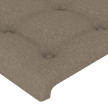 Cabeceira cama 2 pcs tecido 72x5x78/88 cm cinzento-acastanhado