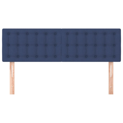 Cabeceira de cama 2 pcs tecido 72x5x78/88 cm azul