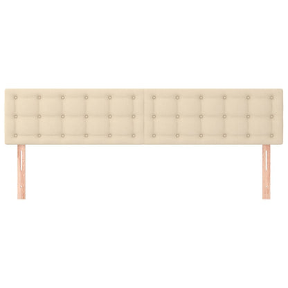 Cabeceira de cama 2 pcs tecido 80x5x78/88 cm creme