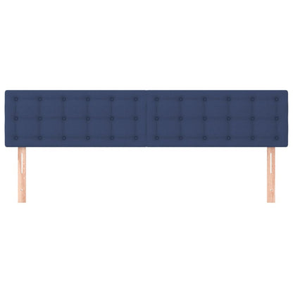 Cabeceira de cama 2 pcs tecido 80x5x78/88 cm azul