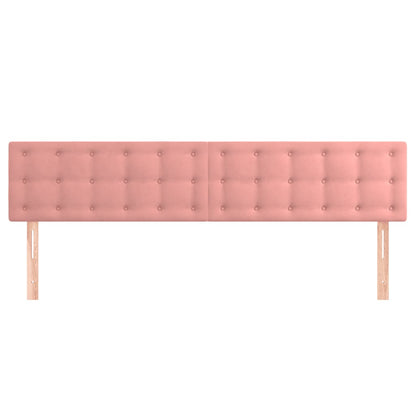 Cabeceira de cama 2 pcs veludo 80x5x78/88 cm rosa