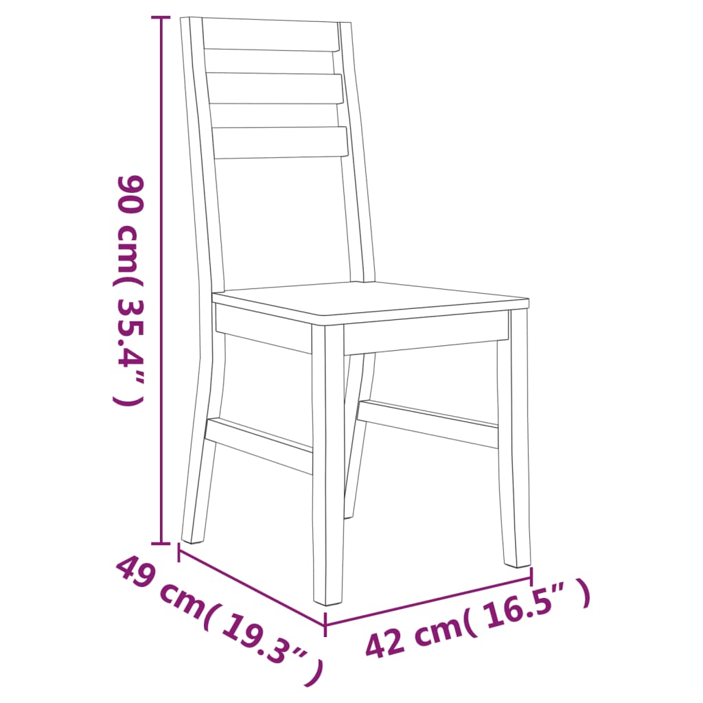 Conjunto de jantar 5 pcs madeira de acácia maciça