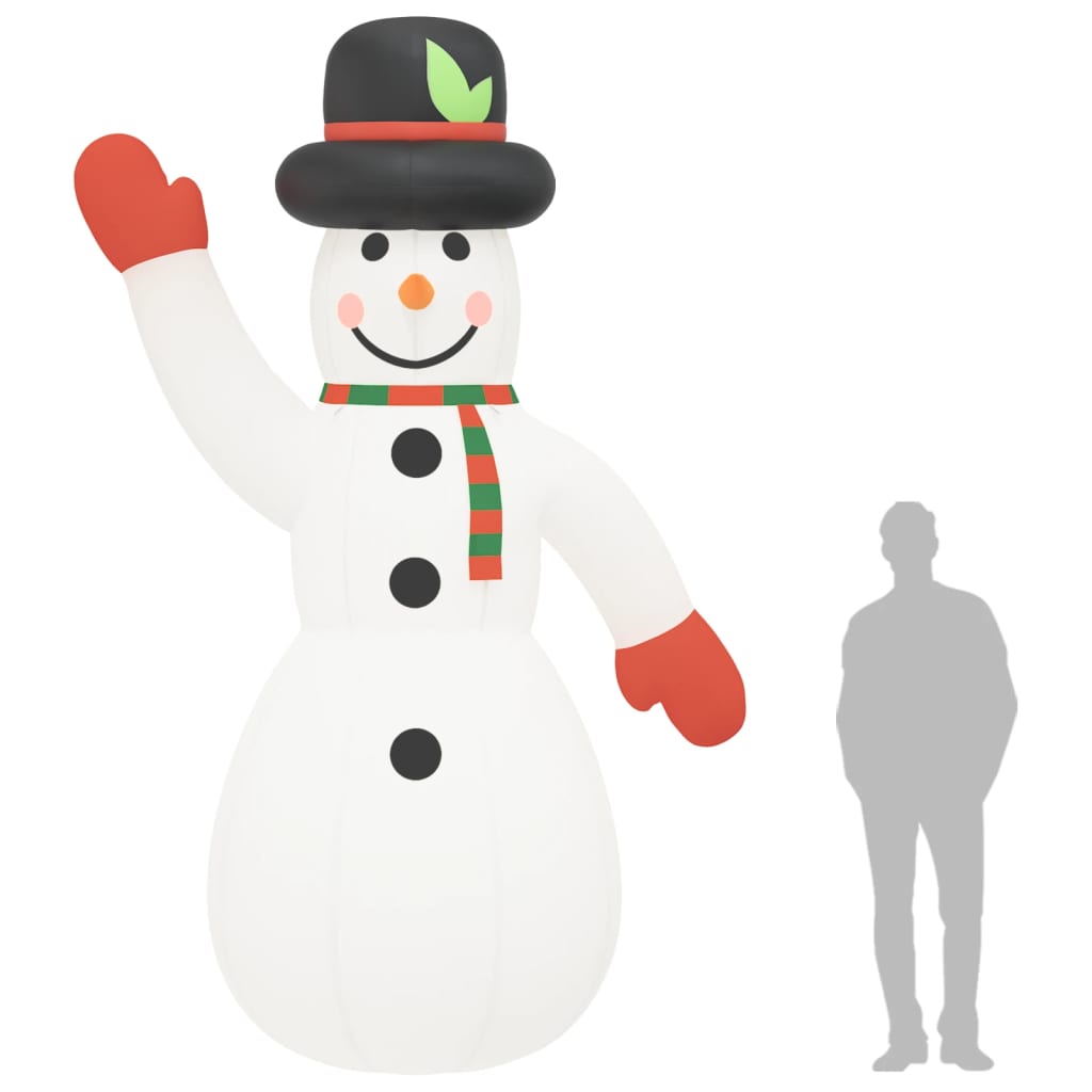 Boneco de Neve Insuflável com Luzes LED - 370 cm - XXL