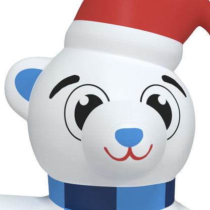 Urso de Natal insuflável com luzes LED 240 cm