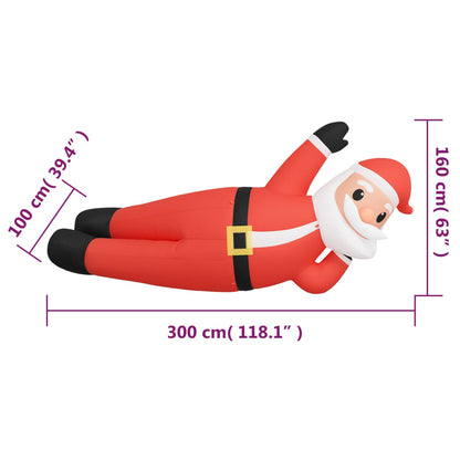 Pai Natal insuflável LED 160 cm