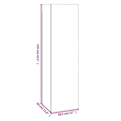 Móveis TV 4 pcs 30,5x30x110 cm madeira processada sonoma cinza