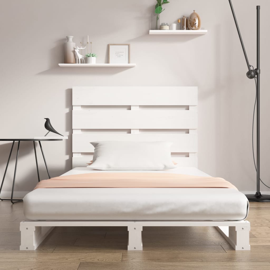 Estrutura cama pequena de solteiro 75x190cm pinho maciço branco