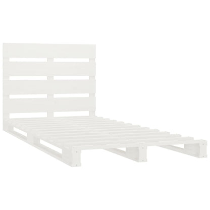 Estrutura cama pequena de solteiro 75x190cm pinho maciço branco