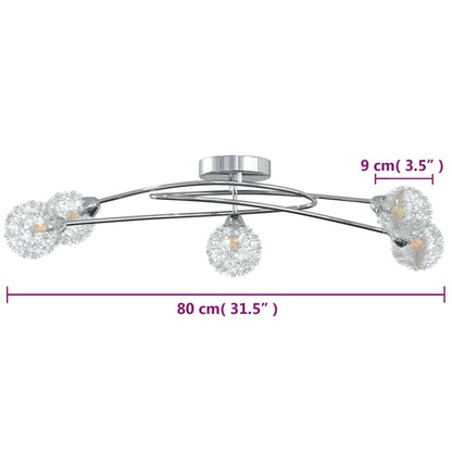 Candeeiro de teto abajures malha arame para 5 lâmpadas LED G9