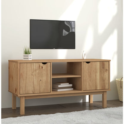 Móvel de TV Sidney de 113cm em Madeira Maciça - Cor Natural - Design Escandinavo