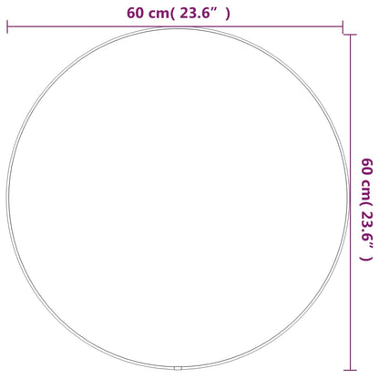 Espelho de parede redondo Ø 60 cm dourado