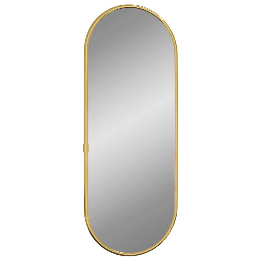 Espelho de parede 40x15 cm oval dourado