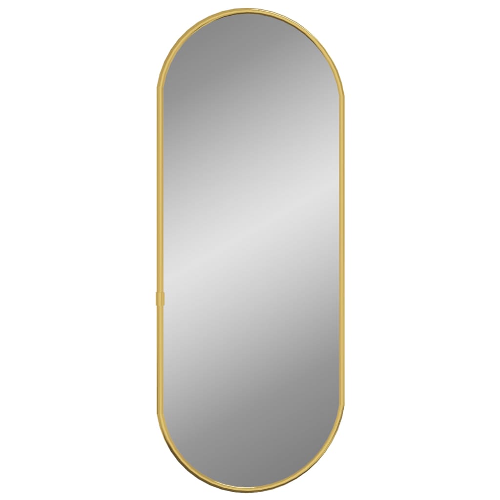 Espelho de parede 50x20 cm oval dourado