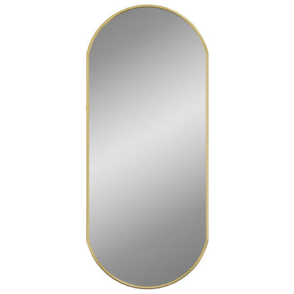 Espelho de parede 70x30 cm oval dourado