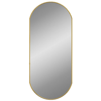 Espelho de parede 80x35 cm oval dourado