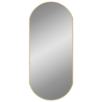 Espelho de parede 90x40 cm oval dourado