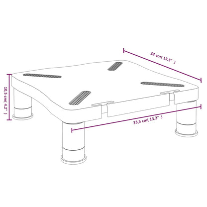 Suporte para monitor 33,5x34x10,5 cm preto