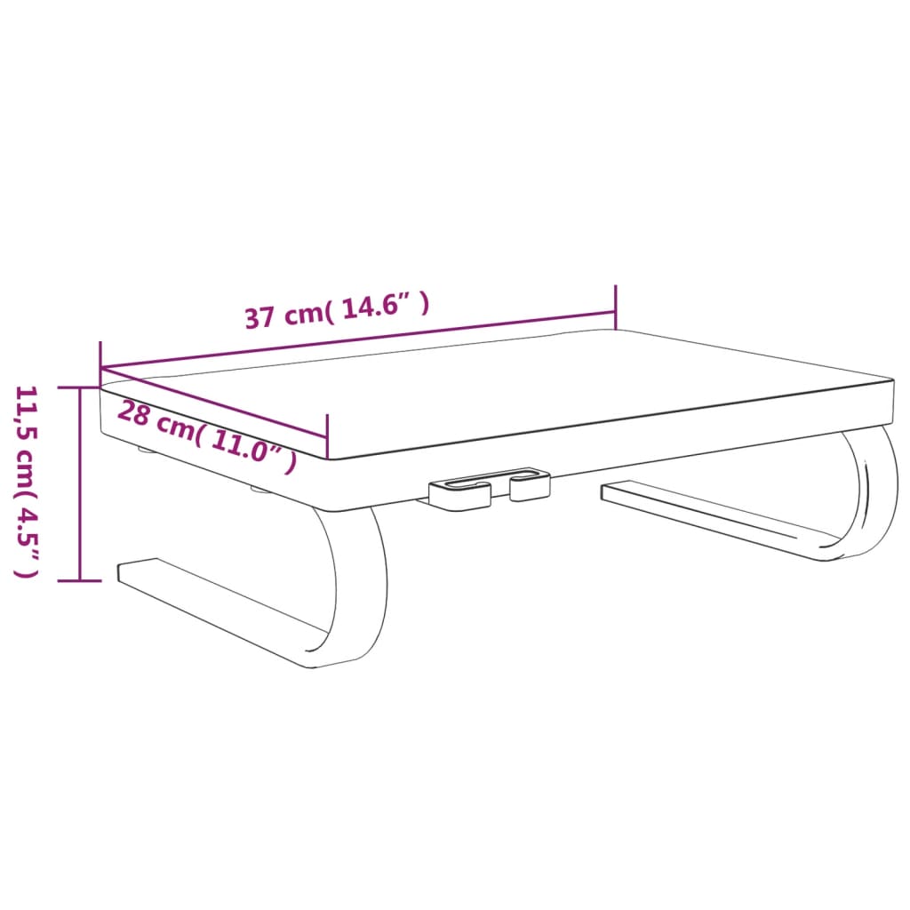 Suporte para monitor 37x28x11,5 cm preto