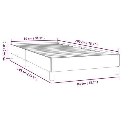 Estrutura de cama em tecido 80x200 cm cinzento-escuro