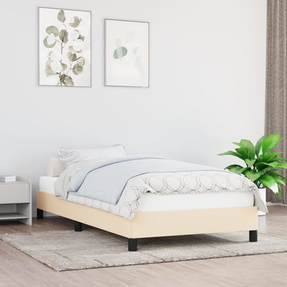 Estrutura de cama em tecido 80x200 cm cor creme