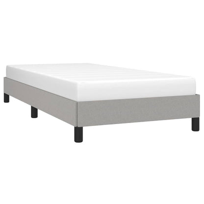 Estrutura de cama 90x190 cm tecido cinza-claro