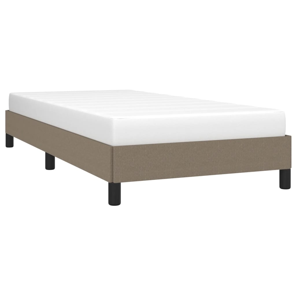 Estrutura de cama 90x190 cm tecido cinza-acastanhado