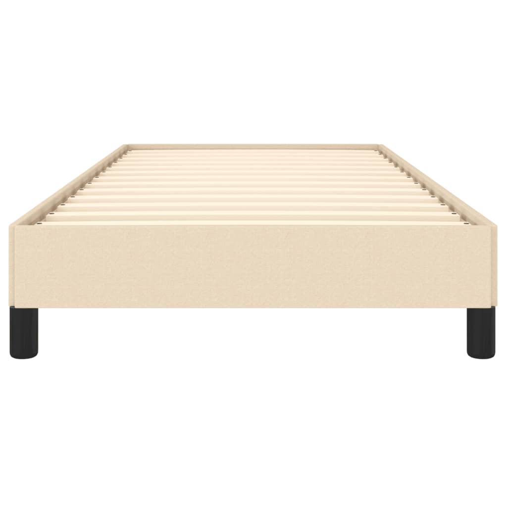 Estrutura de cama 90x190 cm tecido cor creme