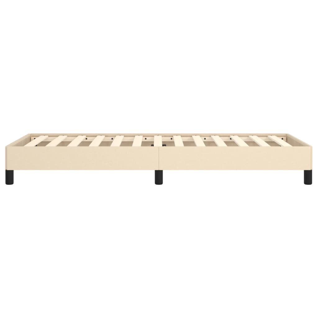 Estrutura de cama 90x190 cm tecido cor creme