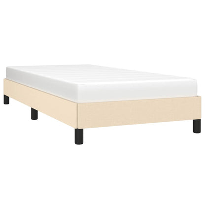 Estrutura de cama 90x200 cm tecido cor creme