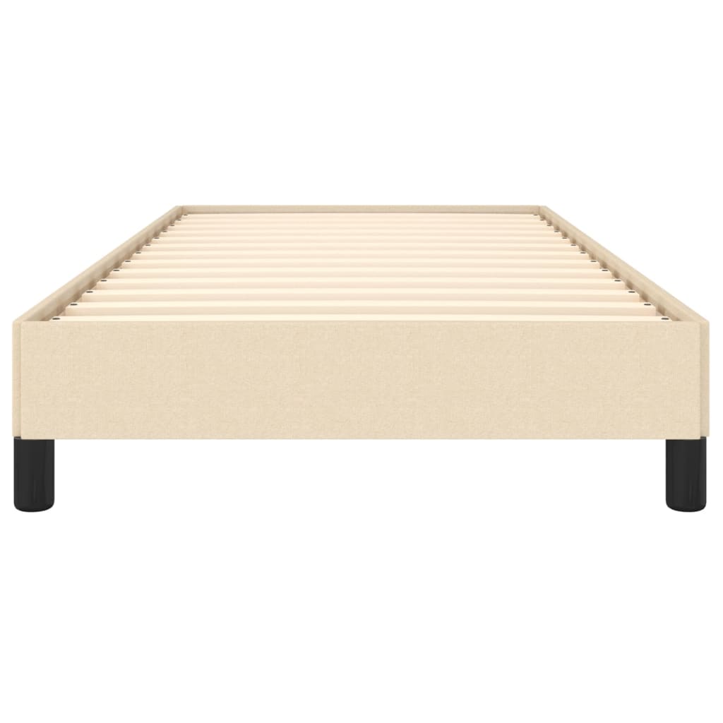 Estrutura de cama 90x200 cm tecido cor creme