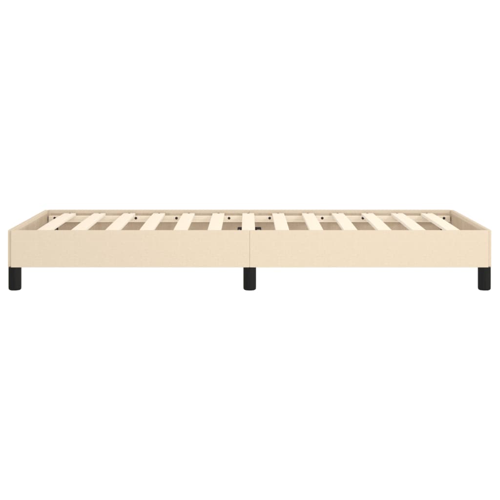 Estrutura de cama 90x200 cm tecido cor creme