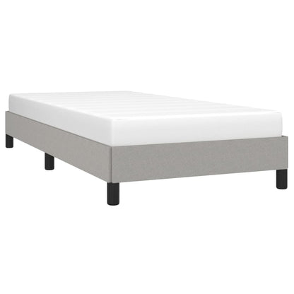 Estrutura de cama 100x200 cm tecido cinza-claro