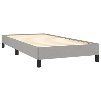 Estrutura de cama 100x200 cm tecido cinza-claro