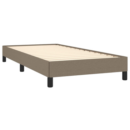 Estrutura de cama 100x200 cm tecido cinza-acastanhado