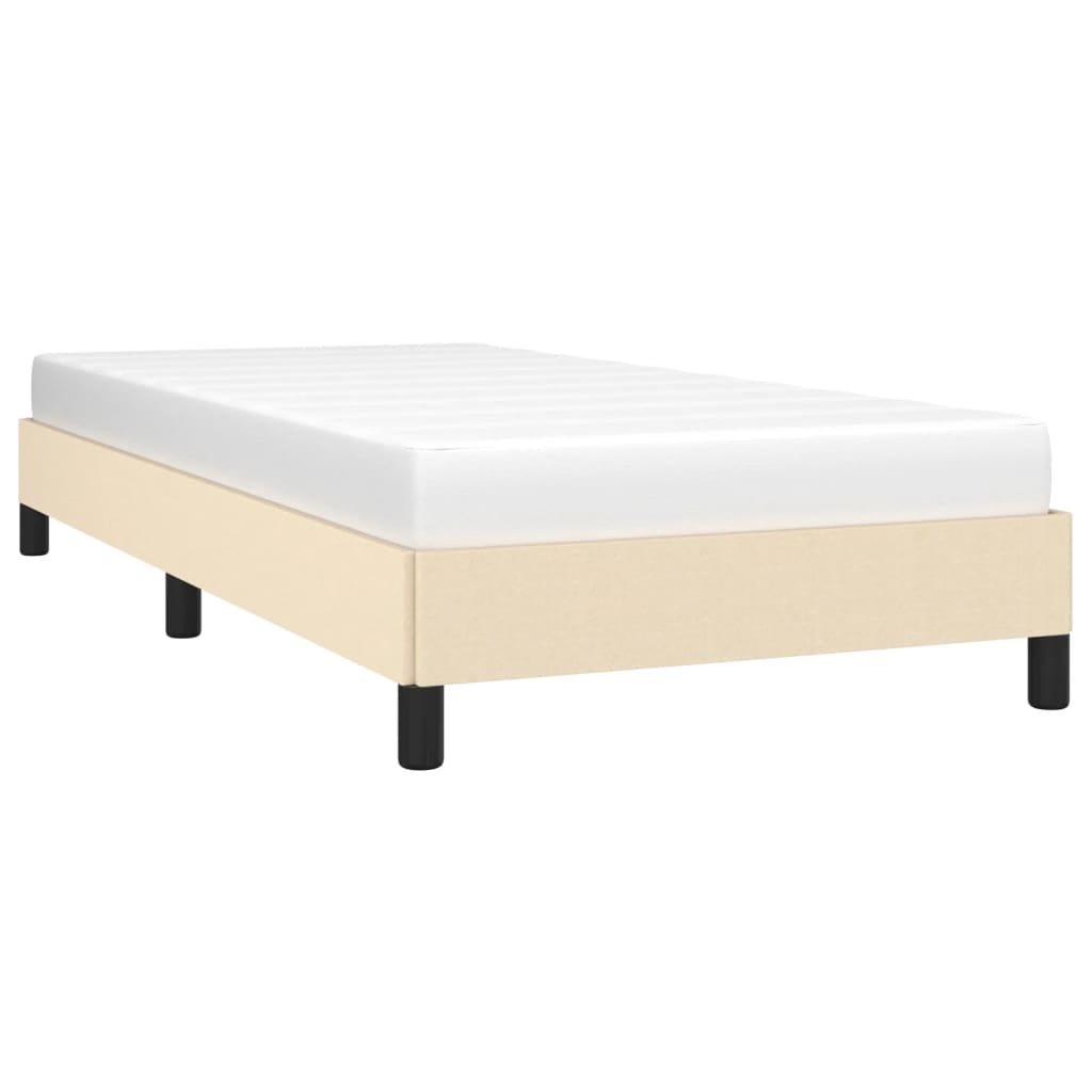 Estrutura de cama tecido 100x200 cm cor creme