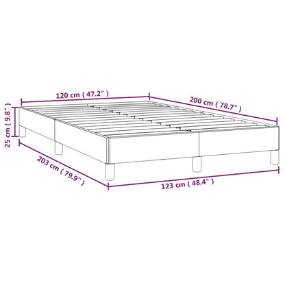 Estrutura de cama 120x200 cm tecido castanho-escuro