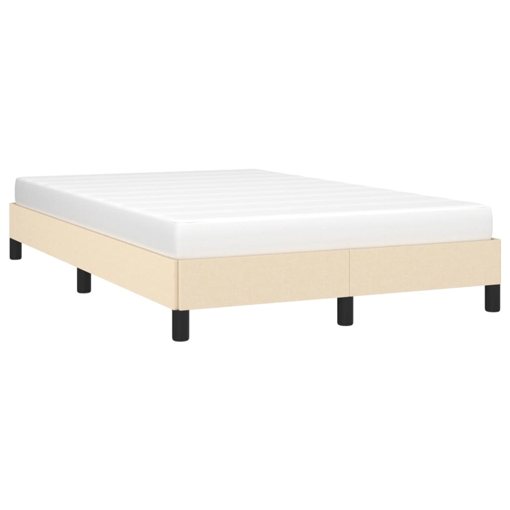 Estrutura de cama 120x200 cm tecido cor creme