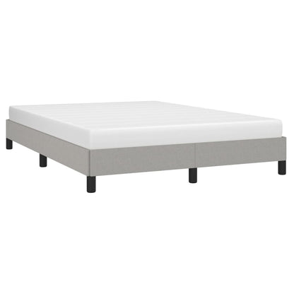 Estrutura de cama 140x190 cm tecido cinza-claro