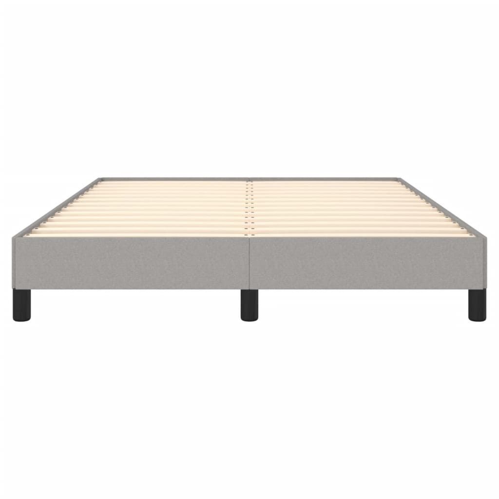 Estrutura de cama 140x190 cm tecido cinza-claro