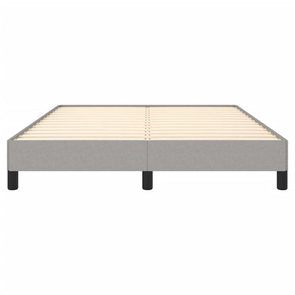 Estrutura de cama 140x190 cm tecido cinza-claro