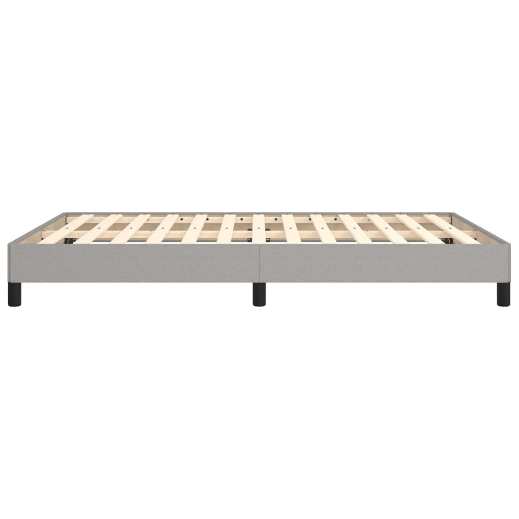 Estrutura de cama 140x190 cm tecido cinza-claro