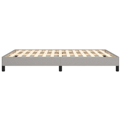 Estrutura de cama 140x190 cm tecido cinza-claro