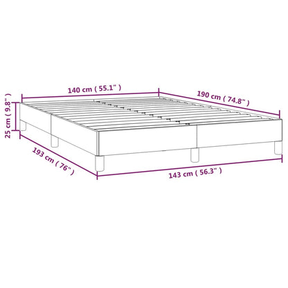 Estrutura de cama 140x190 cm tecido cinza-claro