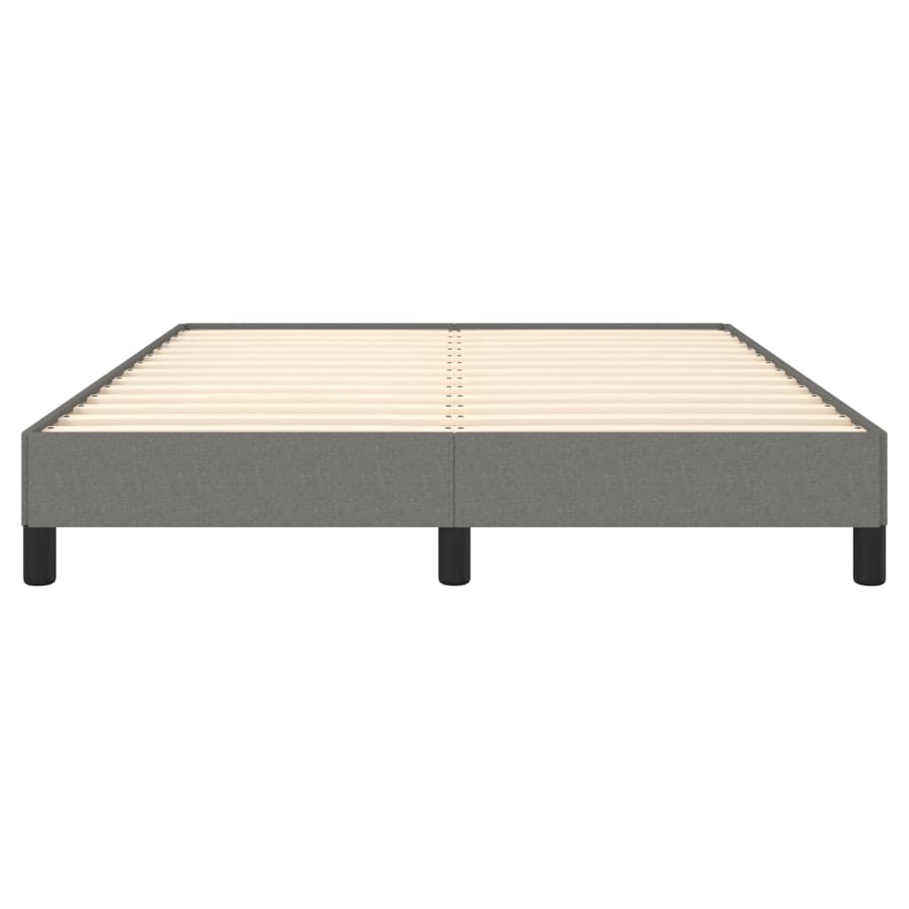 Estrutura de cama 140x190 cm tecido cinzento-escuro