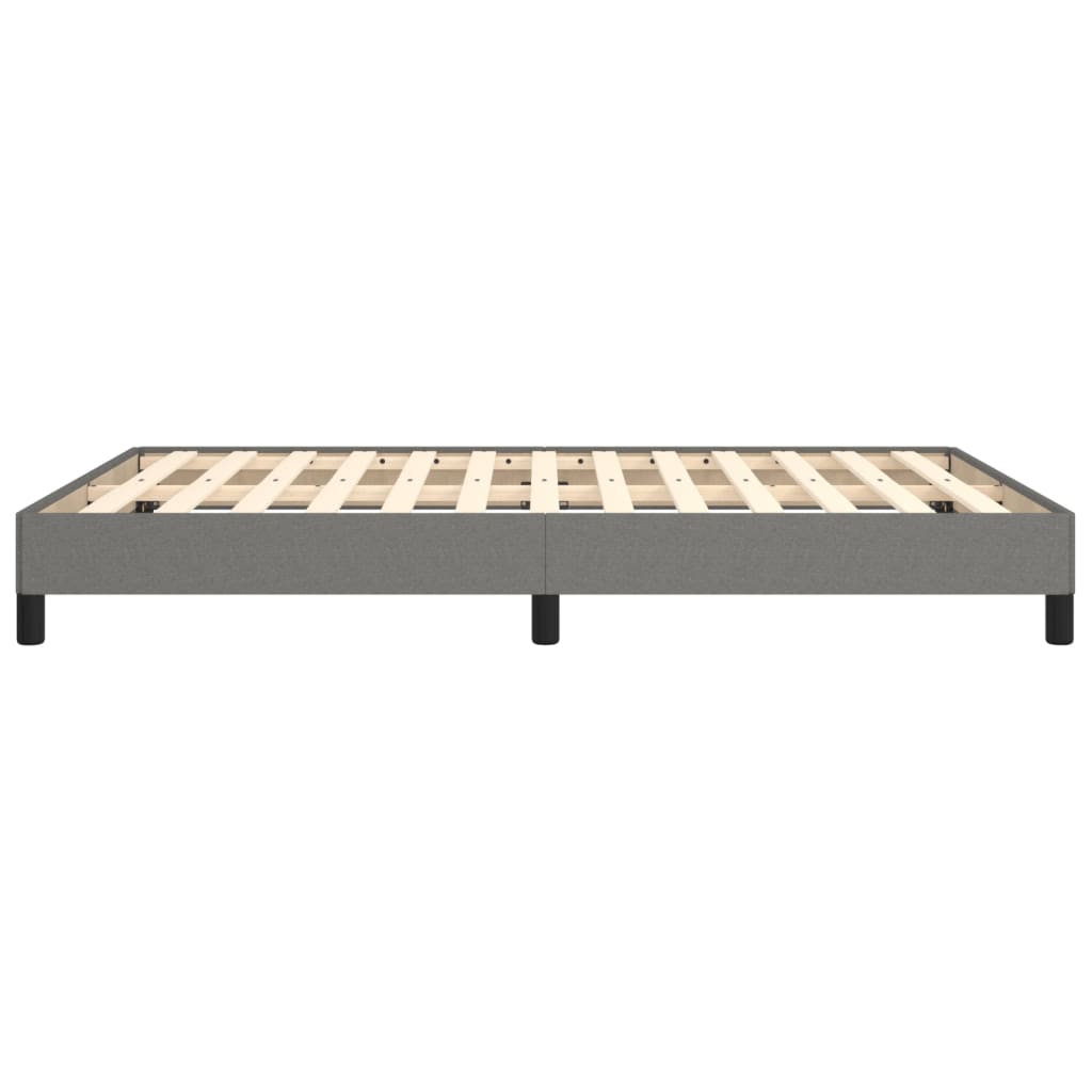 Estrutura de cama 140x190 cm tecido cinzento-escuro