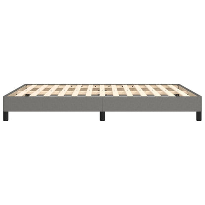 Estrutura de cama 140x190 cm tecido cinzento-escuro